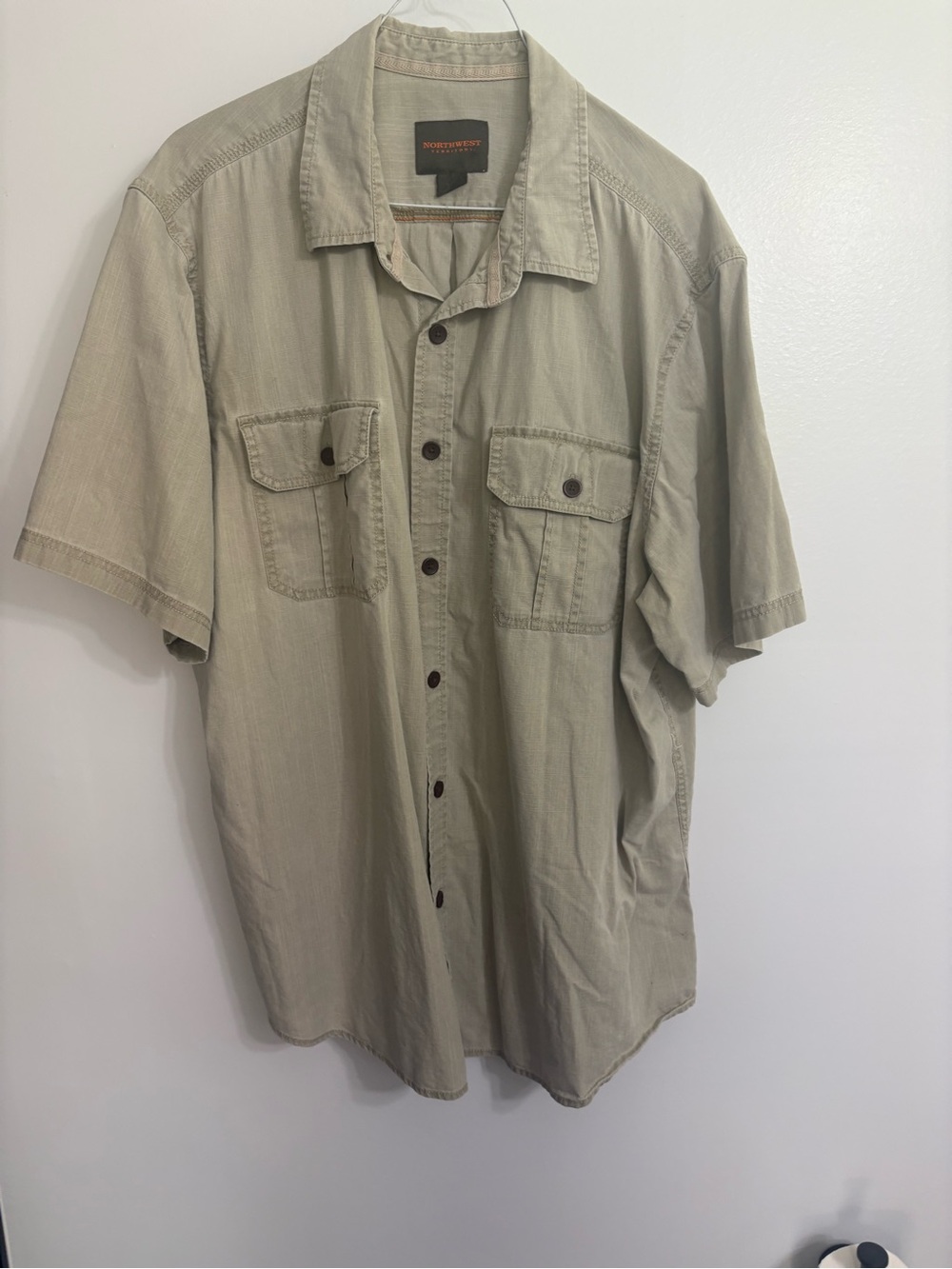 Light Olive tan Work men’s Shirt camping hiking outdoors XL Northwest territory